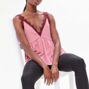 UO Lucy Lace Babydoll Tank Top
